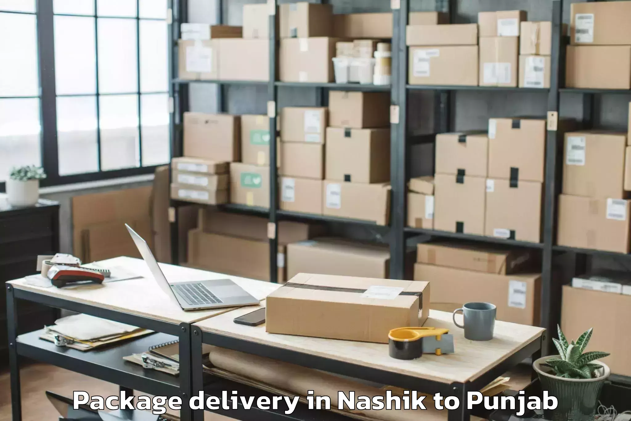 Book Nashik to Mukerian Package Delivery Online